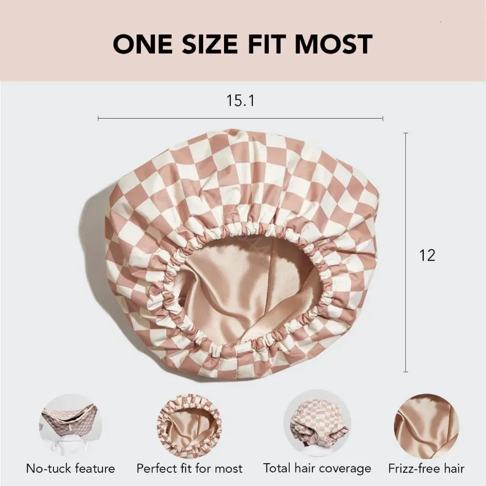 Satin Waterproof Shower Cap
