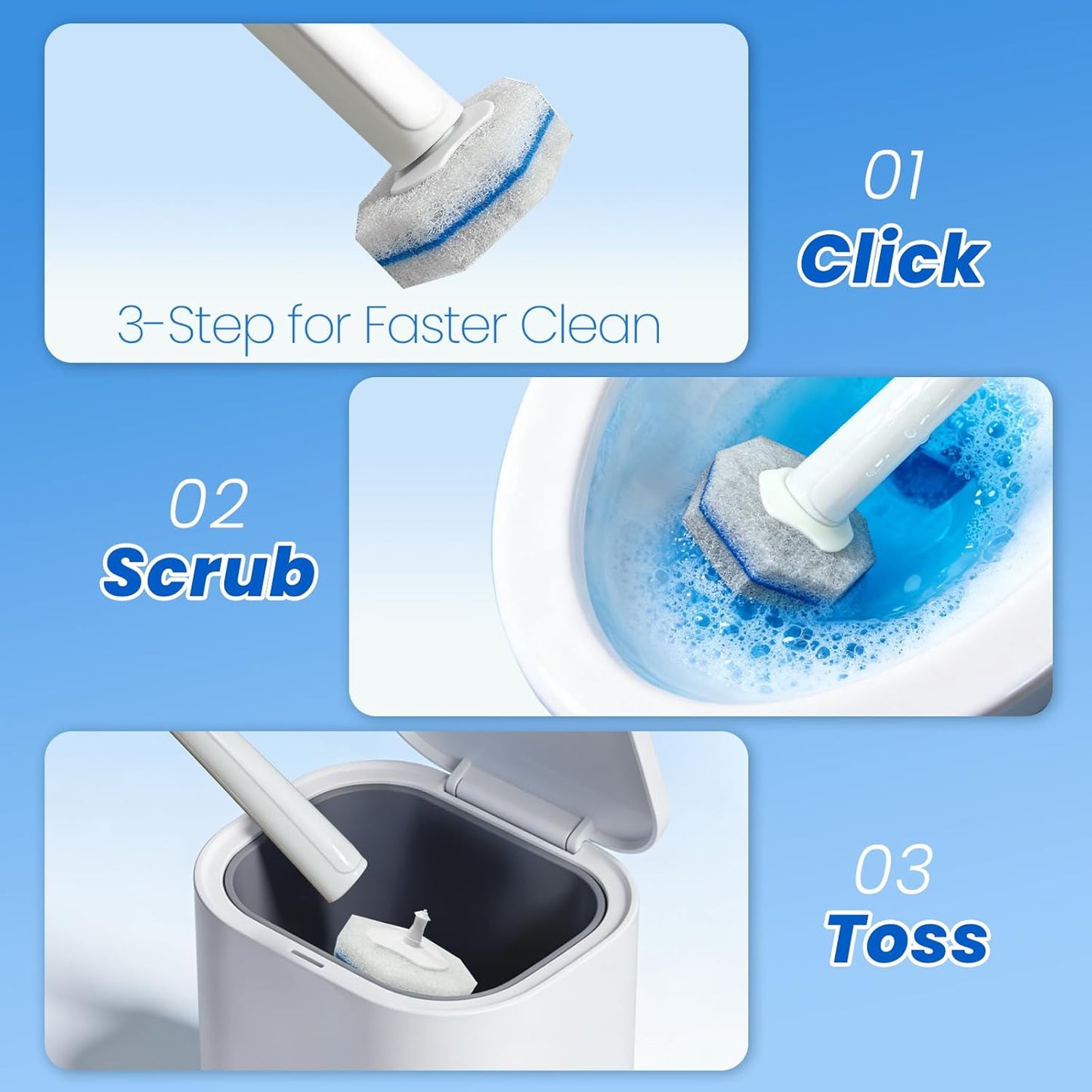 Disposable Toilet Brush Set