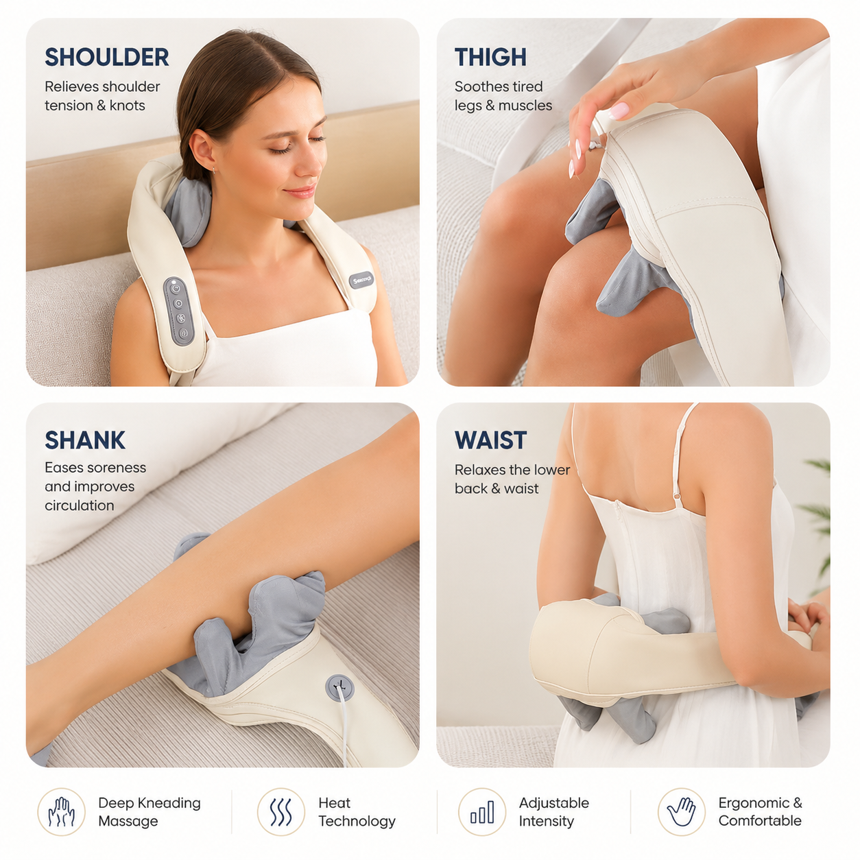 Neck & Shoulder Massager with Heat Technology