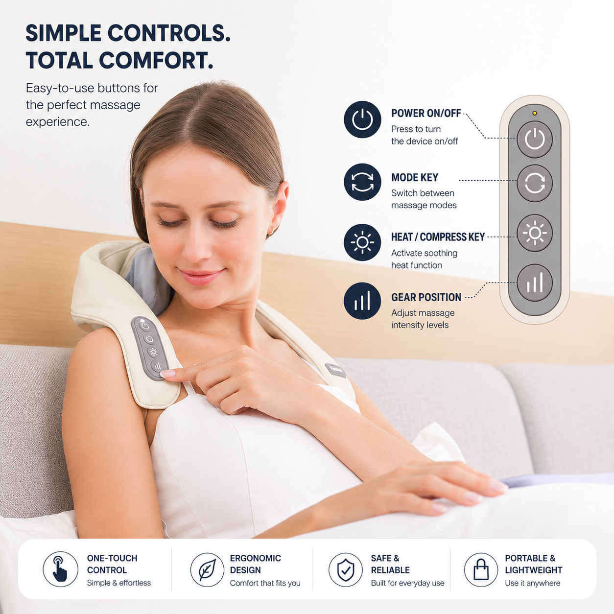 Neck & Shoulder Massager with Heat Technology