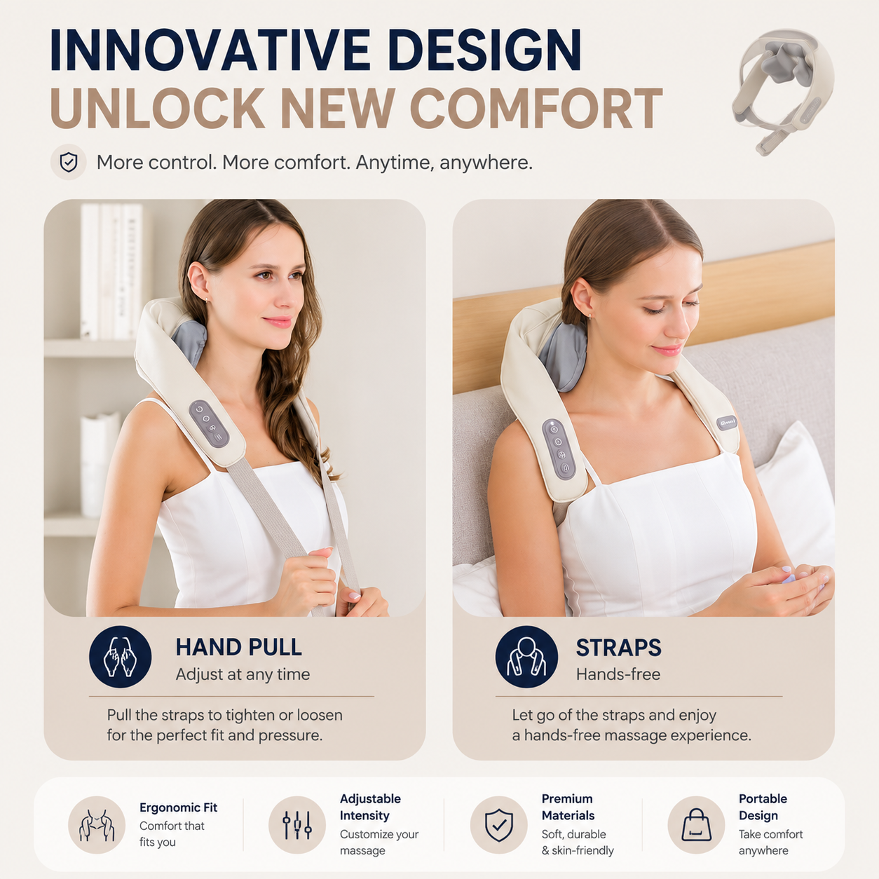 Neck & Shoulder Massager with Heat Technology